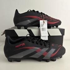Scarpe da calcio Adidas Predator Club FG/MG ID1325 nere da uomo taglia UK 8 nuove con scatola