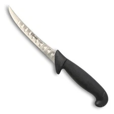 Curel Cutlery 6 Inch Blade Granton Edge Curved Boning Knife - Butcher Knife
