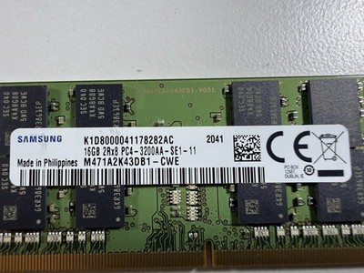 メモリー SNMSUNG 2RX8 PC4-3200AA-SE1-11 16GBX2 16GB Samsung 2Rx8 PC4-3200AA-SE1-11 SODIMM Laptop RAM Module