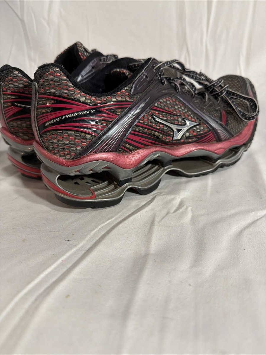 Mizuno Wave Prophecy 1 Women's 7.5 Black/Pink/Red/Silver 8KN-11765