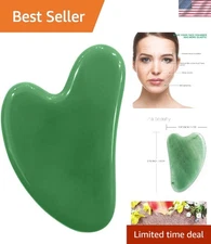 Large Jade Gua Sha for Face Massage - Reduce Puffiness and Fine Lines