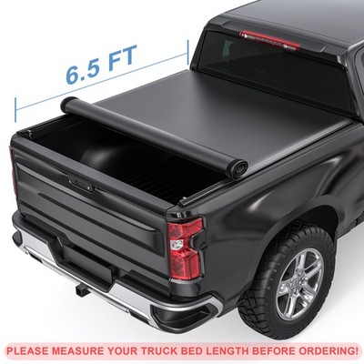 Truck Tonneau Cover For 09-26 Ford F150 Lariat 6.5FT Bed Soft Roll-Up Waterproof