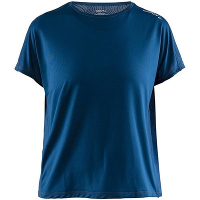 Craft Sports Damen Eaze Kurzarm Ringer Running Top T-Shirt Training blau