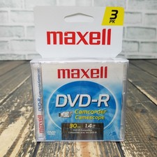 BRAND NEW PACK of 3 - Maxell DVD-R Camcorder Discs 30 Min / 1.4GB   3 Pack