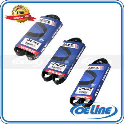 #ad #ad 3 Drive Belt Kit for 1996 2000 Honda Civic A C Power Steering Alternator $18.99