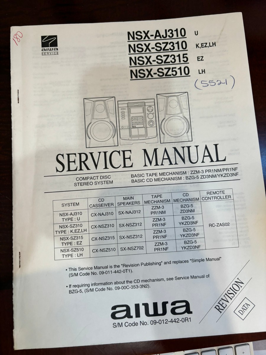 AIWA NSX-AJ310 NSX-SZ310 NSX-SZ315 NSX-SZ510 Repair Service Manual