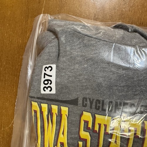 Iowa State Cyclones Hoodie Mens Large Gray Pullover Sweatshirt Pinstripe Bowl - Picture 10 of 10
