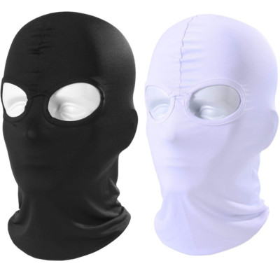 Balaclava Spandex Hood Open Mouth & Eyes 2/3 Holes Stretchy Full Face Mask
