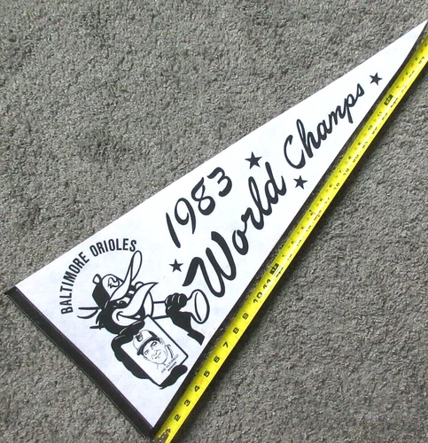 VINTAGE NOS BALTIMORE ORIOLES 1983 CHAMPS PENNANT FLAG ORIGINAL MLB BASEBALL