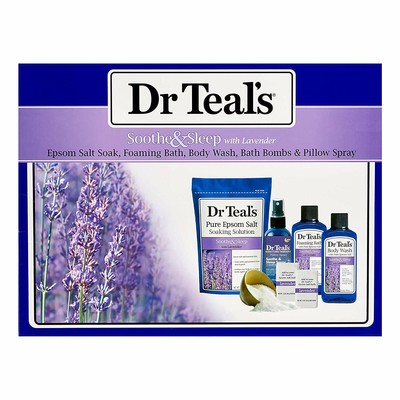 soothe lavender sleep dr teal epsom soak foam wash salt bath body