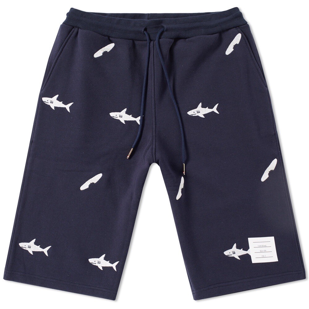 Thom Browne Embroidered Shark & Surfboard Sweat Short | eBay