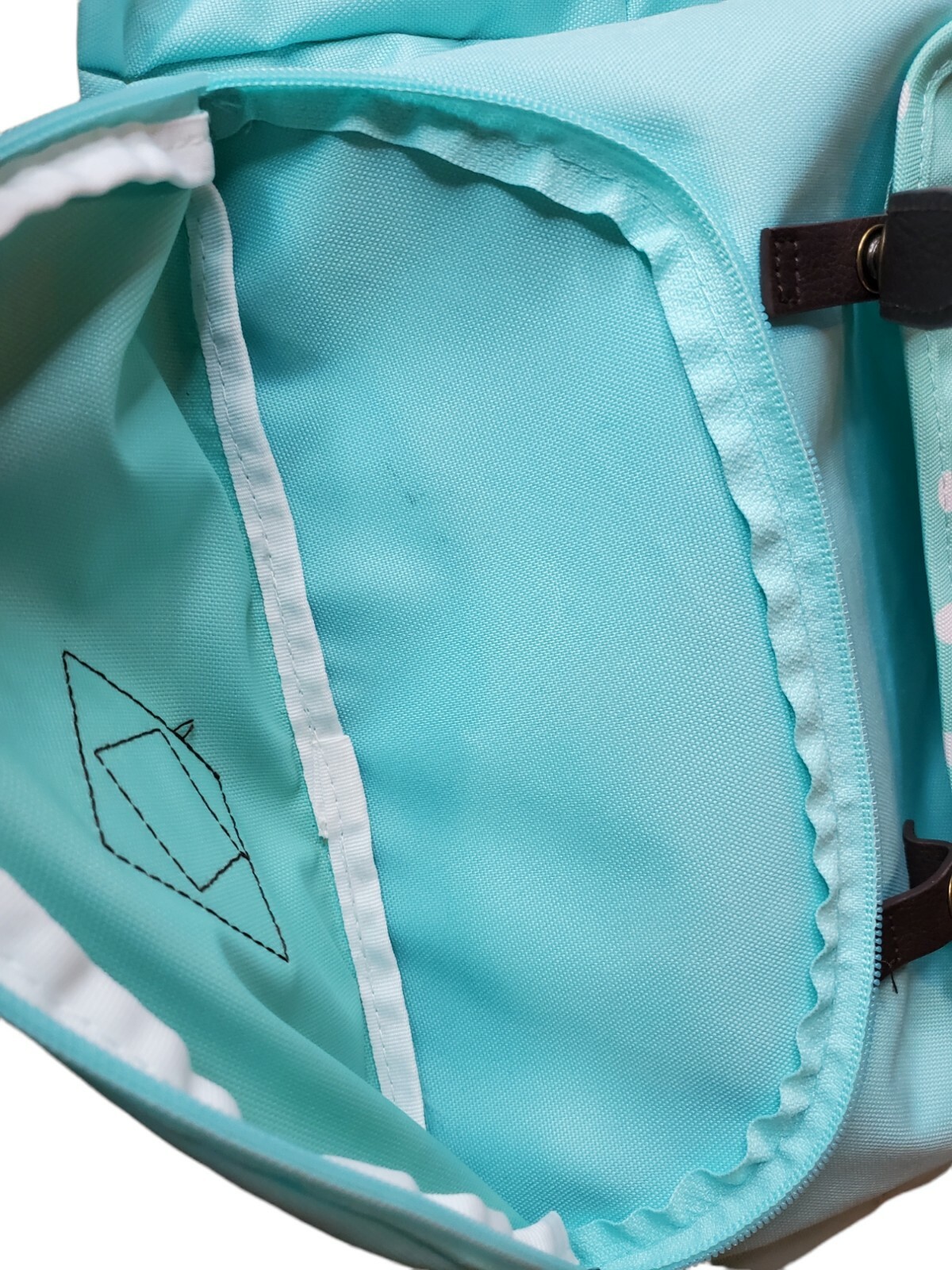 Jansport Backpack Mint Green Polka Dot School Work Ba… Gem