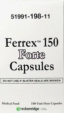 Ferrex 150 Forte Capsules Unit Dose Box 100 Capsules -Expiration Date 10-2026