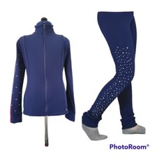Eiskunstlauf Trainingsset , 2 Teiler Sport, Warm Gr 140-146 Mädchen, Kürkleid 