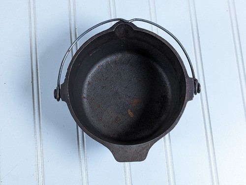 GRISWOLD Gusseisen tiefe Patty Schüssel #72 Drahtbügel Griff Kessel Erie, PA - Bild 4 von 8