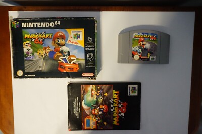 MarioKart N64 Nintendo 64 Mario kart EUR 1999 Black Box PAL Tested Ancient Rare
