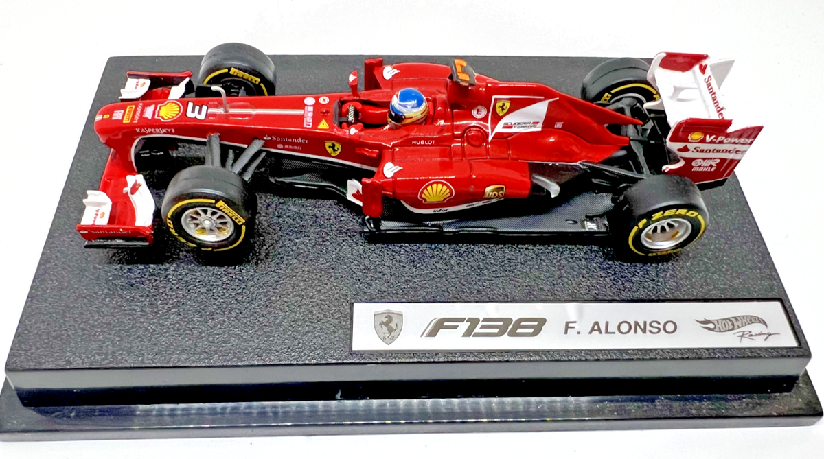 Fernando Alonso #3 2013 Ferrari F138 F1 Hot Wheels racing 1/43 | eBay