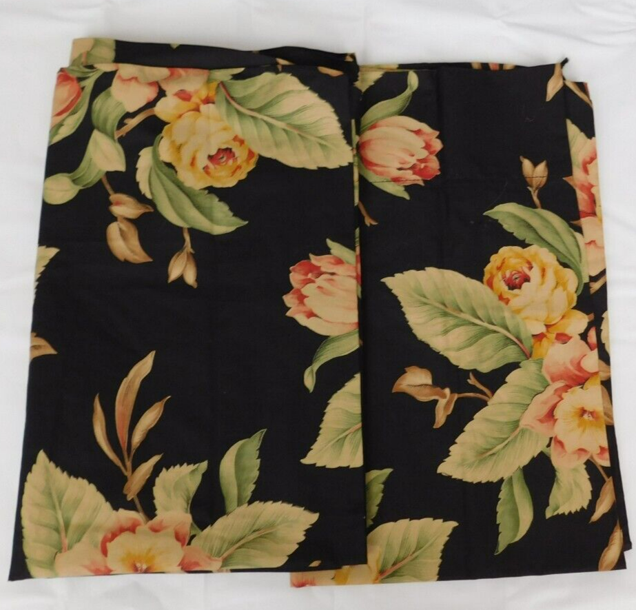 Ralph Lauren Charleston Black Floral Standard flat pillowcases set of 3