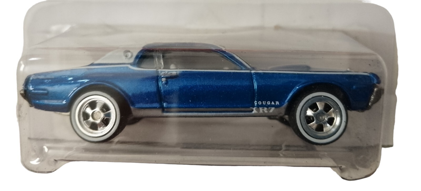 2009 Hot Wheels LARRY'S Garage '68 Mercury Cougar #13 w/ Real Rider Tires   Blue thumbnail 2