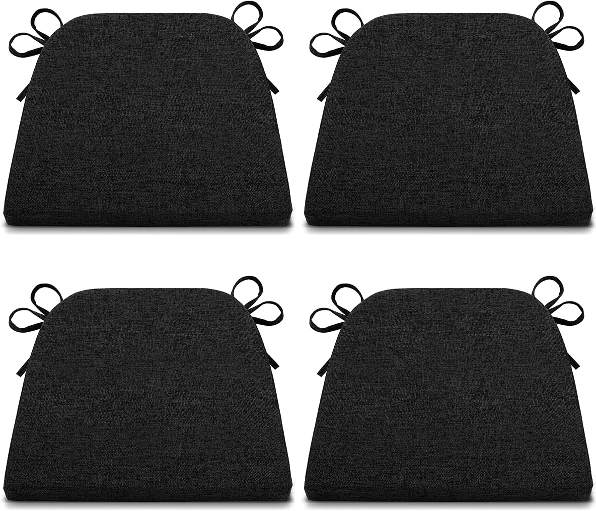 Tromlycs Black Chair Seat Cushions Pads for Dining Room Kitchen