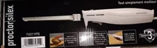 Proctor Silex Easy Slice Electric Knife Lightweight w/Contoured Grip, White NEW