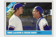 NUKE LALOOSH & CRASH DAVIS CUSTOM MADE RETRO STYLE CARD BULL DURHAM