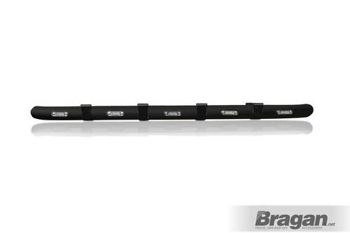 Roof Bar + LEDs + Spots To Fit Mercedes Sprinter 2018+ Front Medium High BLACK - Picture 4 of 7