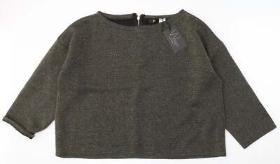 William Tallissime Damen grau Rundhals Viskosemischung Pullover Größe 14
