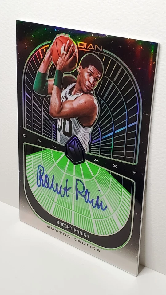 2019-20 Panini Obsidian Robert Parish SSP #1 /25 AUTO GALAXY GREEN ETCH 🏆🏆🏆🏆 - Image 4 of 4