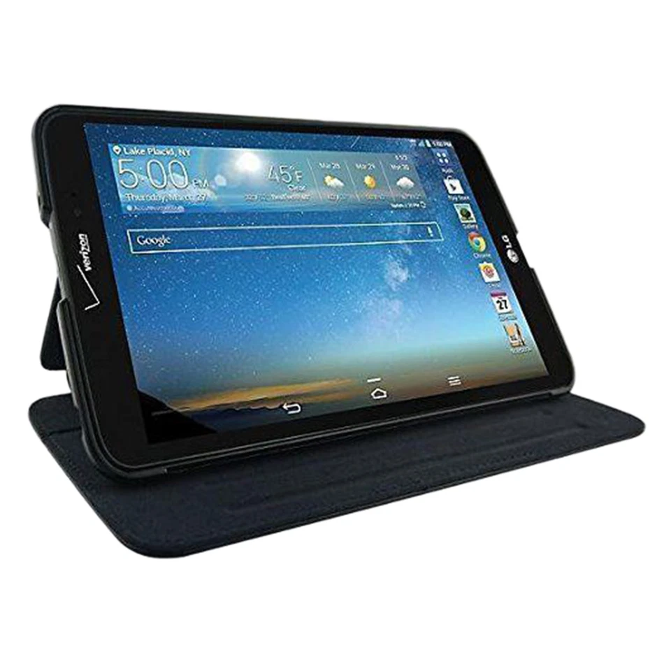 Verizon Folio Funda de Cuero Duradera Pata de Cabra Cierre Magnético - LG G Pad 8.3 LTE Foto 2 de 3