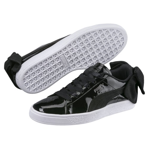 puma black bow trainers