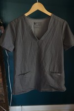 Figs Scrub Top Technical Collection Gray Size Small 