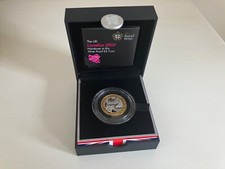 2012 HANDOVER TO RIO OLYMPIC SILVER PROOF TWO 2 POUND COIN BOX COA