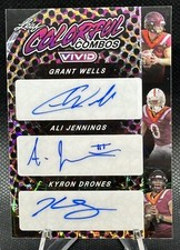 WELLS / JENNINGS / DRONES 24 LEAF VIVID 1/1 LASER TRIPLE AUTO VIRGINIA TECH
