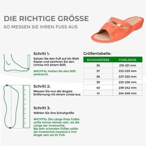 Damen Pantoletten mit Keilabsatz Hausschuhe Open-Toe Gr. 36-41 filsko Opatija - Bild 28 von 28