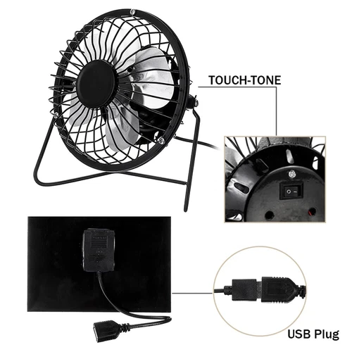 Mini Portable Solar Powered Fan Ventilator Greenhouse Pet Chicken House Cooler - Picture 10 of 11