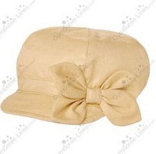 Gymboree Girls Sz Med M Sparkle Gold Bow Cap Hat NWT The Green Scene 2014