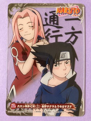 sakura sasuke No.016 2005 NARUTO Clear Card BANDAI Japan very rare