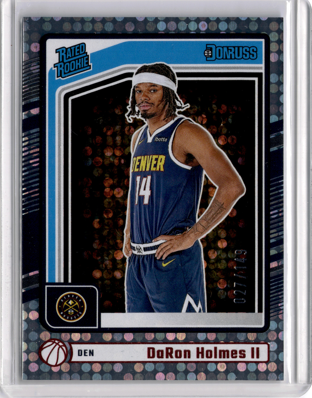 2024-25 Panini Donruss - Rated Rookie DaRon Holmes #213 Holo Laser /149 (RC)