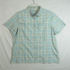 LL Bean Men's Shirt Sleeve Vented Shirt Fishing Hiking Outdoors Teal Size XL