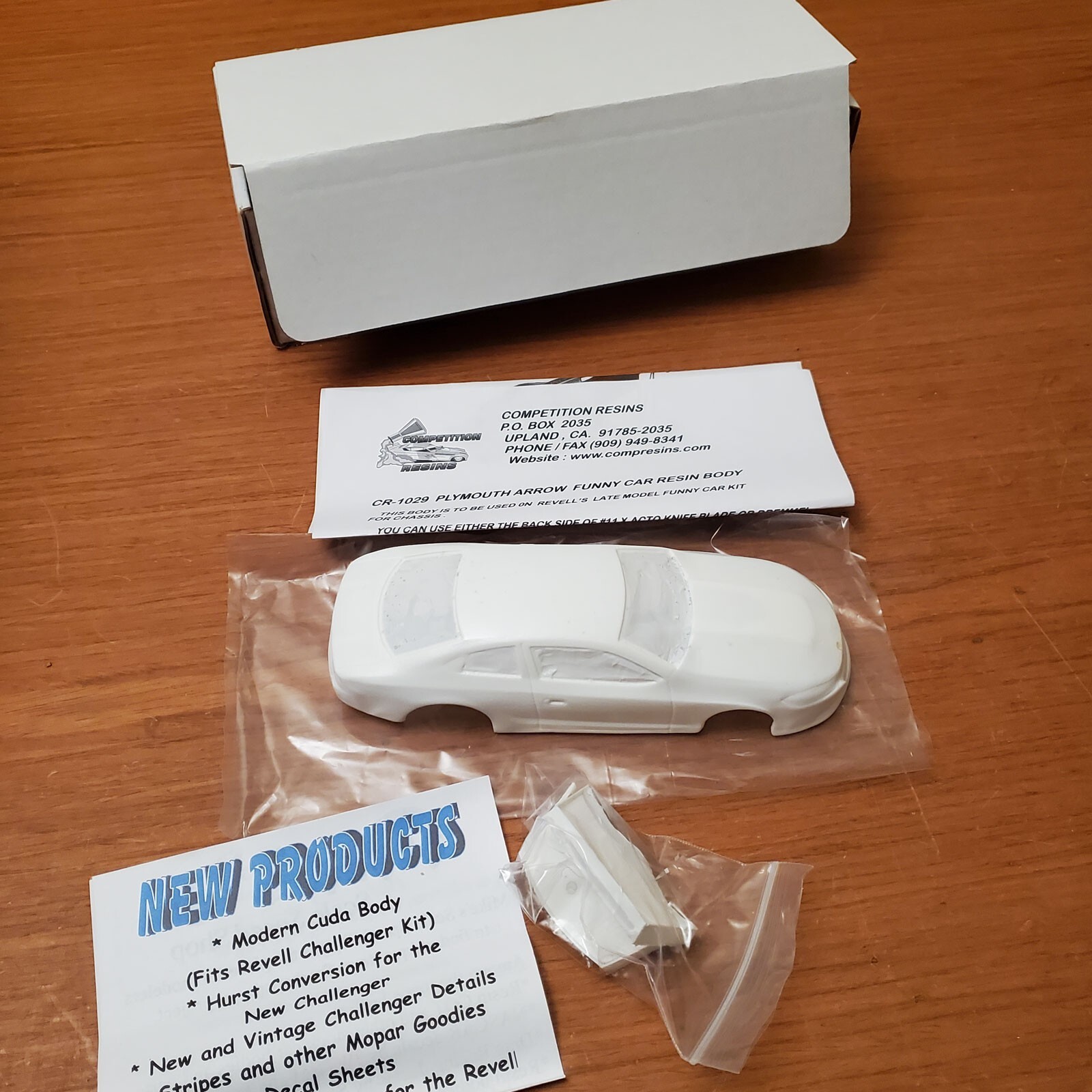 Competition Resins Plymouth Arrow Resin Funny Car Slot Car Model Body 1