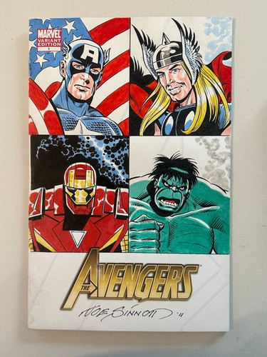 The Avengers Joe Sinnott original art sketch Marvel Stan Lee Hulk Iron Man Thor