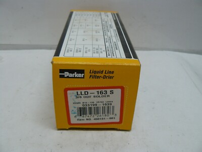 Parker LLD-163 S liquid line filter 3/8 ODF solder 450131-001 new