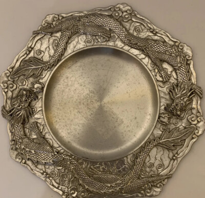 Royal Selangor Pewter Hand Finished Dragon Collection Pewter Plate Gift