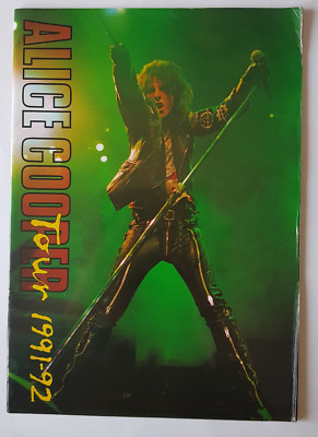 Alice Cooper Tour 1991-92 Official Souvenir Tour Concert Programme 