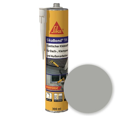 Elastischer Klebstoff Sika SikaBond T-1 Purform Kartusche Betongrau