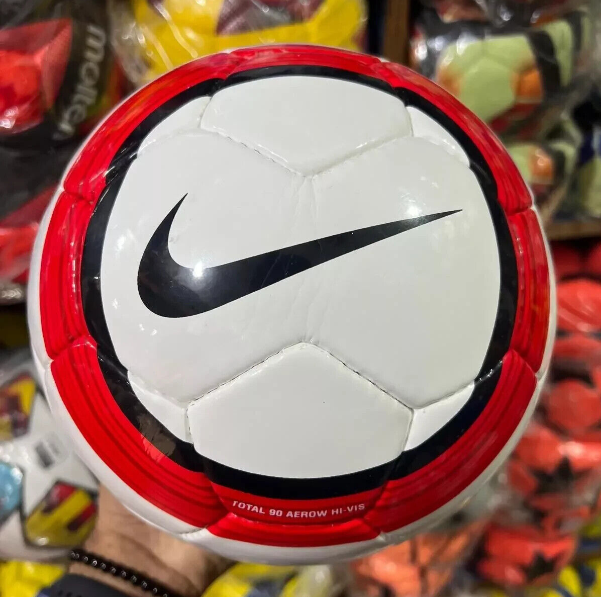 Nike T90 AEROW Premier League 2005-06 Red Soccer Ball (Size-5)
