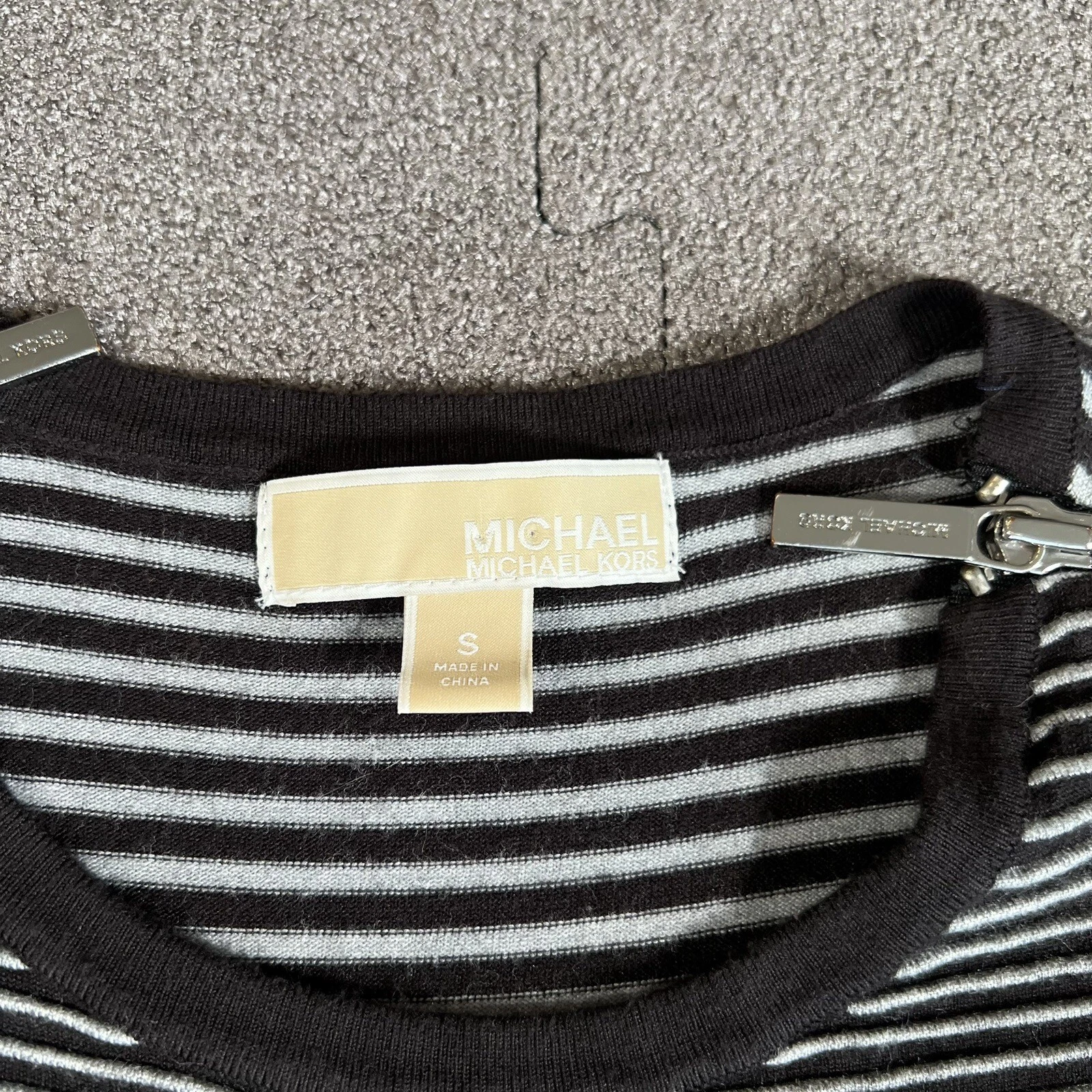 Abito da donna Michael by Michael Kors nero grigio aderente taglia S