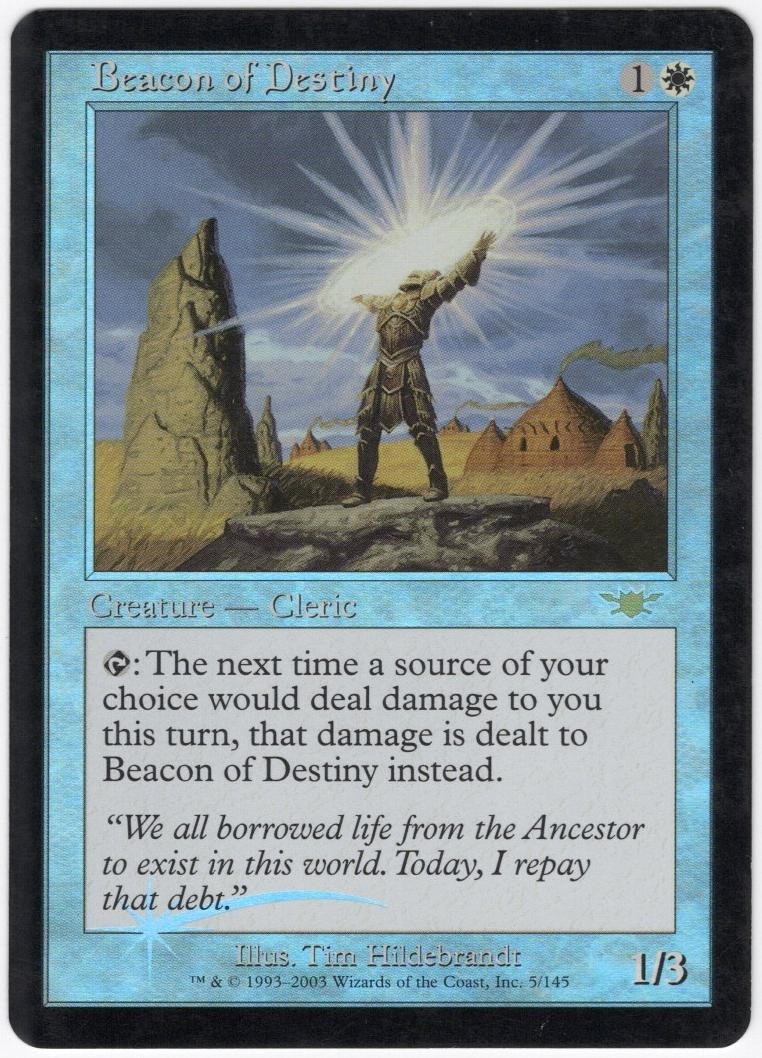 Beacon of Destiny 2003 Legions FOIL White Rare Creature MTG NM AZ1