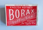 English Refined Borax Box 1950s Red Packet 1lb Vintage EXC Film/TV Prop Free P&P